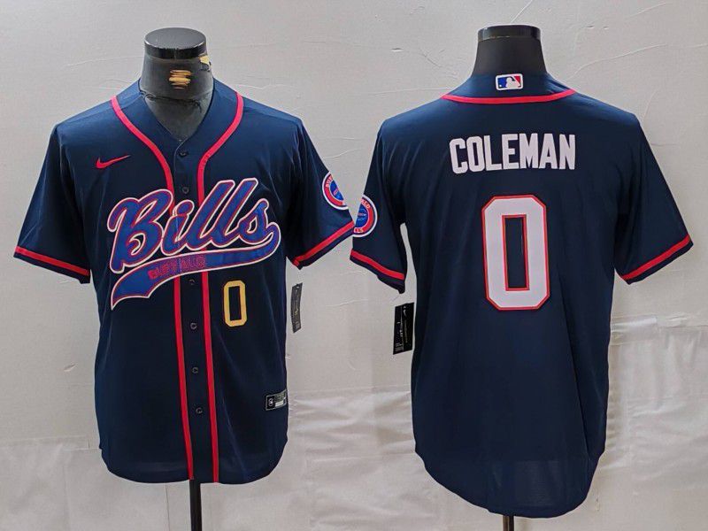 Men Buffalo Bills #0 Coleman Blue Joint Name 2024 Nike Limited NFL Jersey style 6